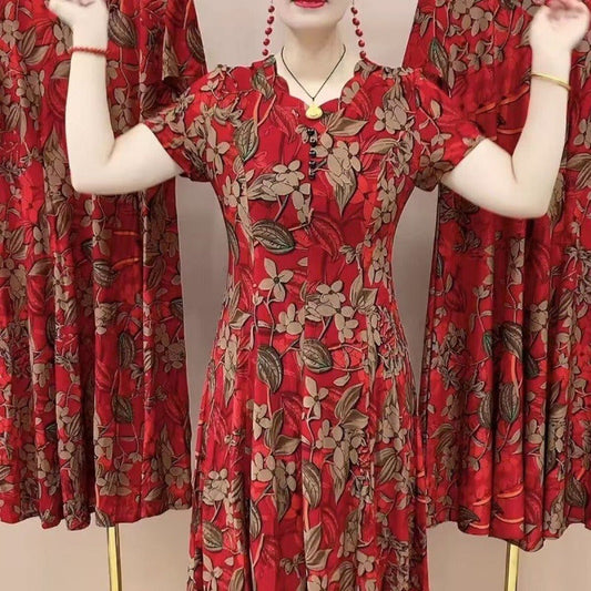 Women's Graceful Floral Printed Dress