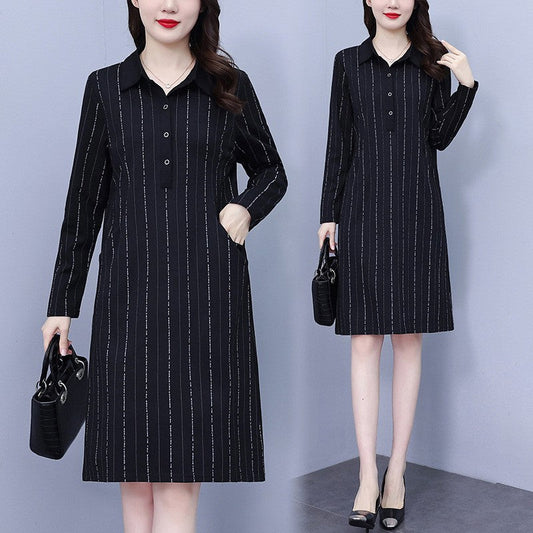 🎁Hot Sale 48% OFF⏳Women's Loose Lapel Long Sleeve Dress with Pockets🎀