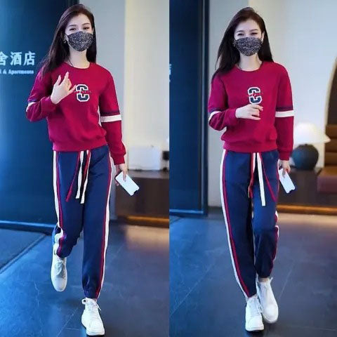 🔥Hot sale Free Shipping 🔥- Fashionable and casual long-sleeved round neck loose sweatshirt suit